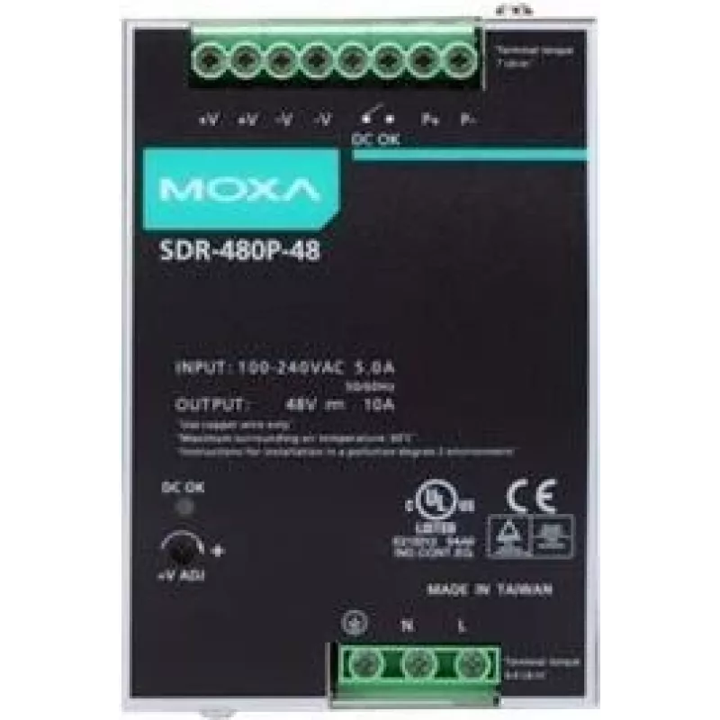 Meanwell Moxa SDR-480P-48 - Maitinimo blokas (galimas DIN bėgelio montavimas) (SDR-480P-48)