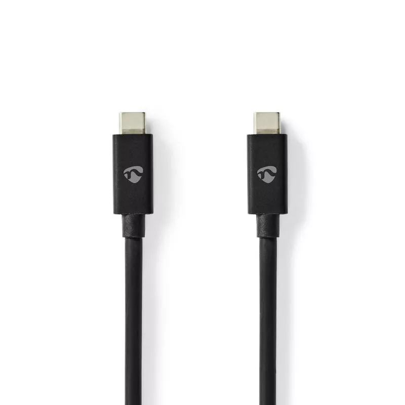 Nedis 2 m USB-C laidas 4.0 Gen2x2, 240 W, 20 Gbps (CCGB66020BK20)