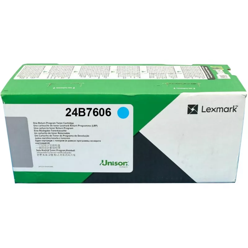 Tonerio kasetė Lexmark 24B7606 žydra Originali — 12 000 puslapių išeiga, 1 vnt.