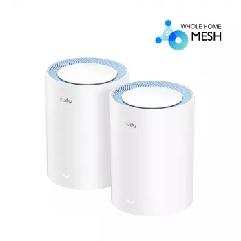 Tinklinio tinklo sistema Cudy M1200 2 vnt. rinkinys — Dviejų juostų Wi‑Fi 5 (300/867 Mbps), 2 įrenginiai, 1x LAN prievadas, palaiko 100 įrenginių
