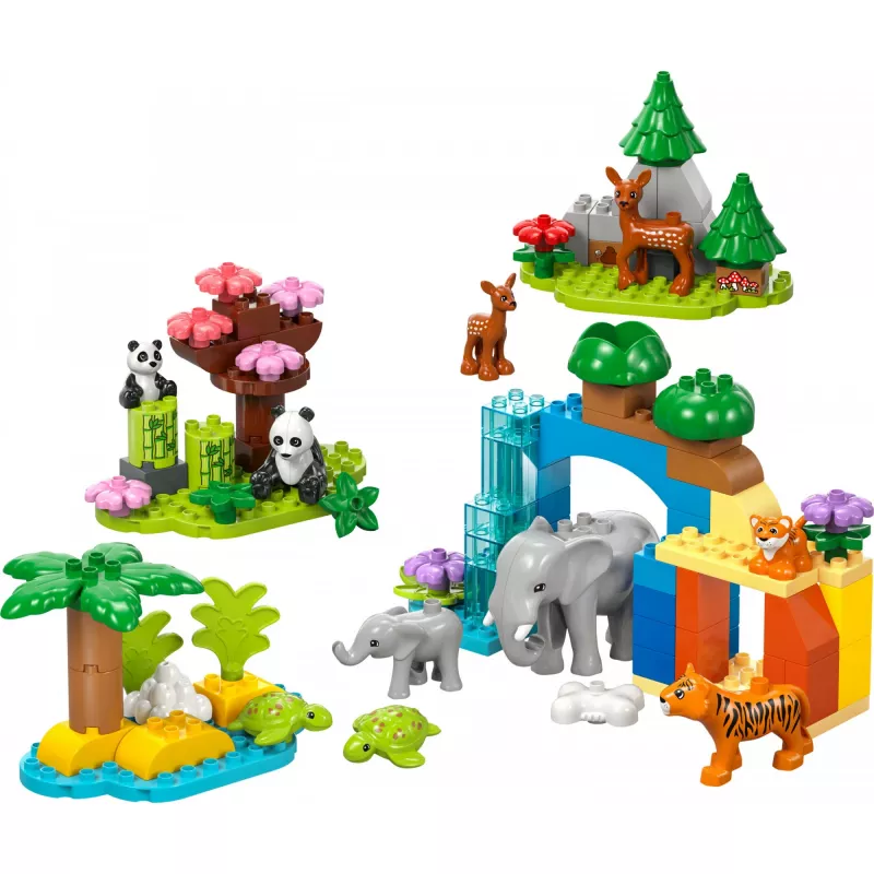 Žaislų rinkinys LEGO DUPLO Town Wild Animal Families 3-in-1 10446 — 92 dalys, amžius 2+, 200×220×340 mm