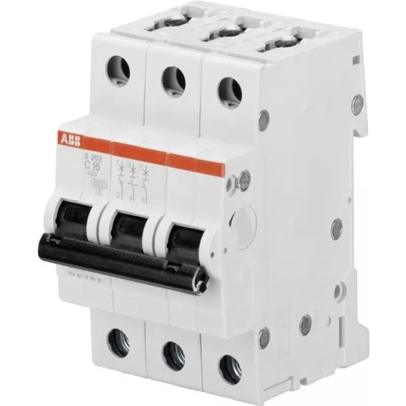 ABB Circuit Breaker 4A S203-C4 pro M comp. 3pol.6kA for circuit breaker S203-C4 (2CDS253001R0044)
