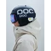Goggles POC Fovea Kids — poliuretano rėmelis, torinė cilindrinė mėlyna lęšis, 20% šviesos pralaidumas, tamsiai mėlynas dirželis
