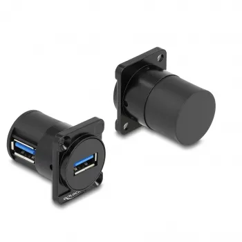 DeLOCK D tipo modulis USB 5 Gbps A tipo lizdas–lizdas, 90° kampinis