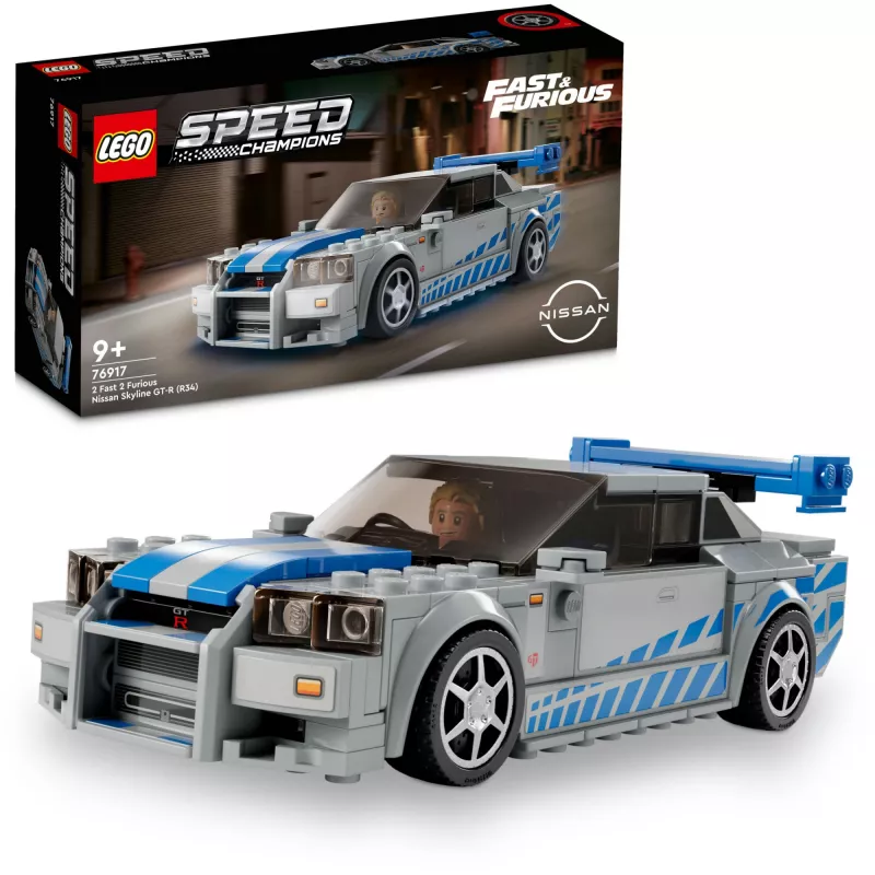 LEGO 76917 Speed Champions 2 Fast 2 Furious Nissan Skyline GT-R (R34) Automobilis
