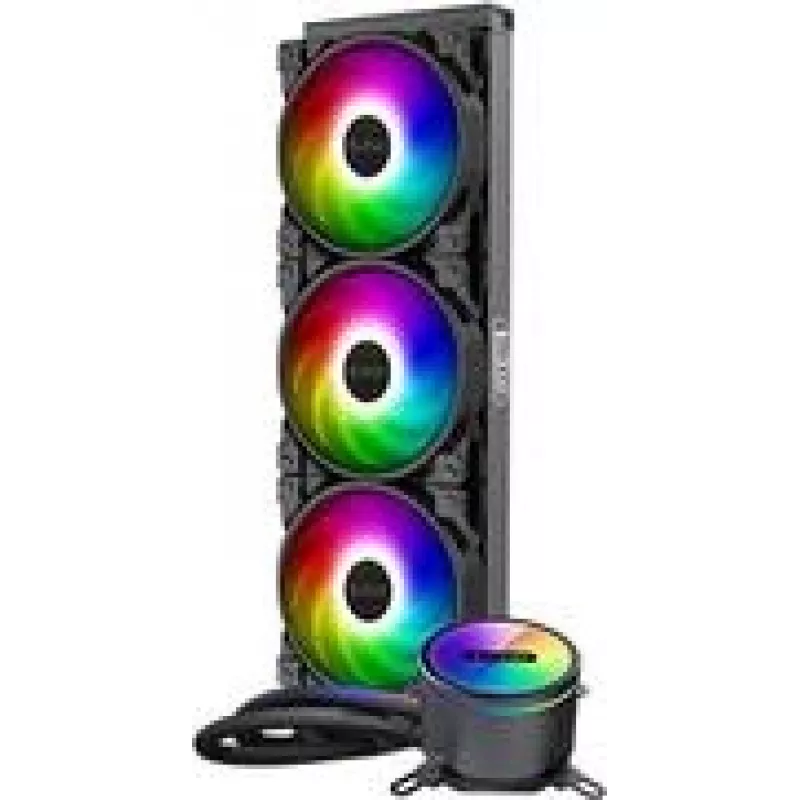 AIO skysčio CPU aušintuvas PCCOOLER GI-CX360 360 mm radiatorius, 2000 RPM siurblys / ventiliatoriai