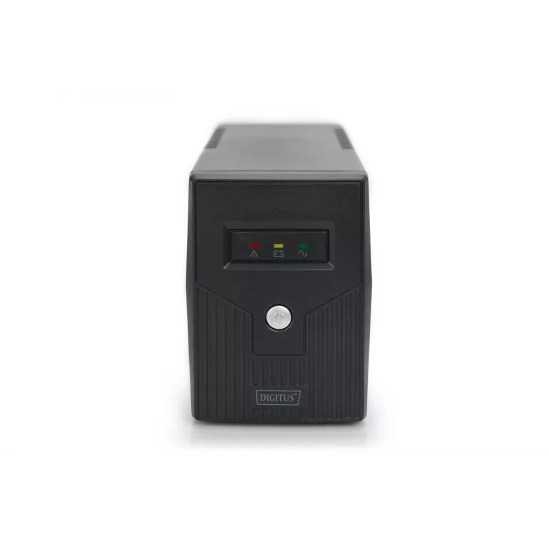 DIGITUS DN-170063-B linijinė-interaktyvi UPS 600 VA / 360 W, AVR, LCD, 2x F tipo lizdai, 7 Ah baterija