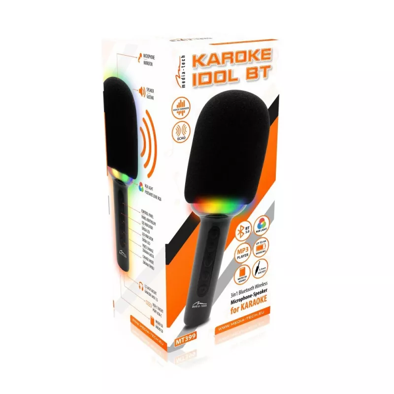 Karaoke mikrofonas su Bluetooth garsiakalbiu KARAOKE IDOL BT MT399
