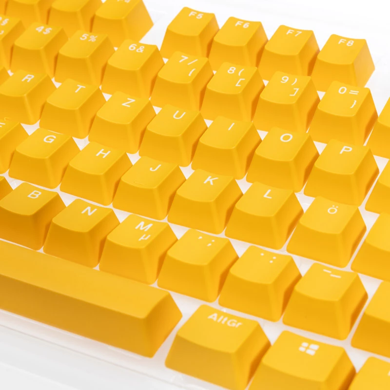 Klaviatūros klavišų rinkinys Ducky DKSA109-DEPDYDYYWO1 geltonas PBT dvigubo liejimo DE išdėstymas 109 klavišai