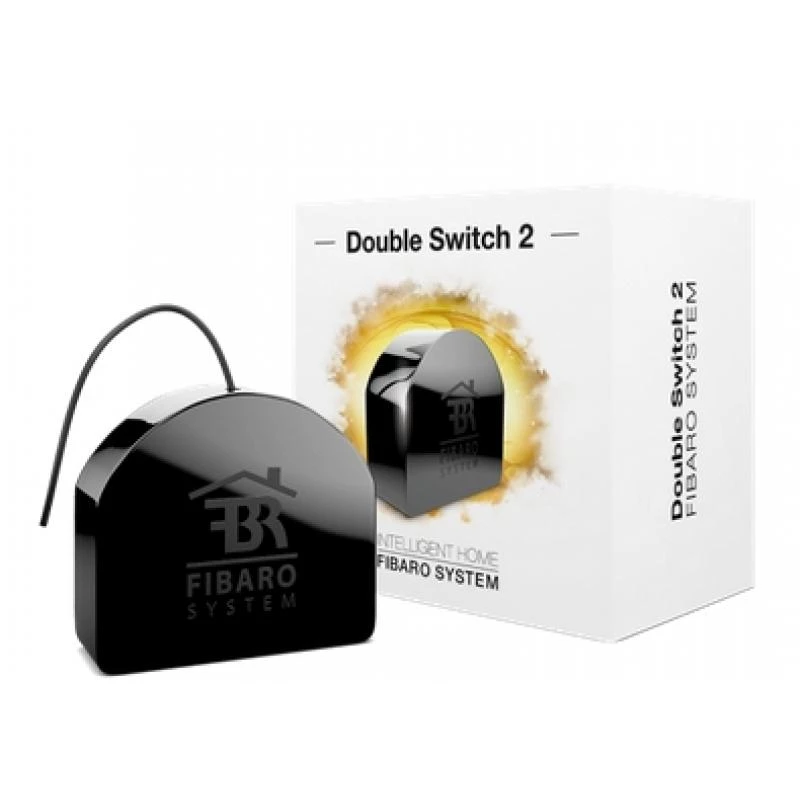 Elektrinė relė Fibaro FIBEFGS-223 juoda — 230 V kintamoji srovė, 10 A, IP20, 42×38×20 mm
