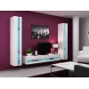 TV staliukas cama meble VIGO NEW 30/180/40, balta blizgi viršutinė dalis, medienos drožlių plokštė, 1800×400×300 mm