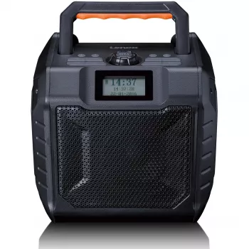 Nešiojamasis skaitmeninis radijas Lenco ODR-160GY pilkas FM/AM su skaitmeniniu imtuvu ir kompaktišku dizainu