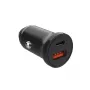 Automobilinis pakrovėjas FIXED FIXCC20N-CU-BK – USB-C ir USB-A prievadai, 20W galia, kompaktiškas prietaisas automobilyje