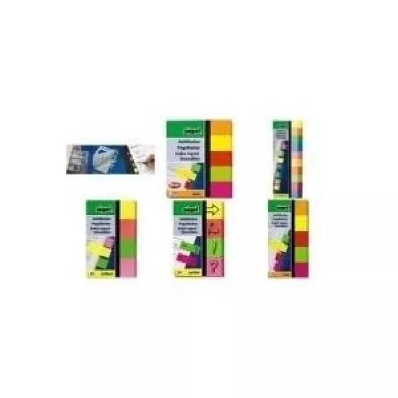 Lipnios etiketės Sigel HN635 žalios, rožinės, raudonos, geltonos 160 vnt.