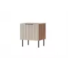 Naktinis staliukas Cama Meble ALMERA 50x42x44 cm, 2 vnt., riešutmedžio/kašmyro spalvų, MDF ir medžio drožlių plokštės