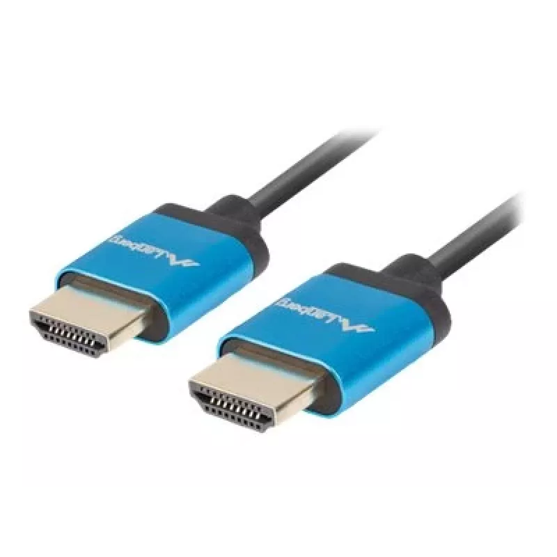 HDMI laidas LANBERG CA-HDMI-22CU-0018-BK 1,8 m — HDMI Type A į A, HDMI 2.0, 18 Gbit/s, ARC, paauksuoti kontaktai
