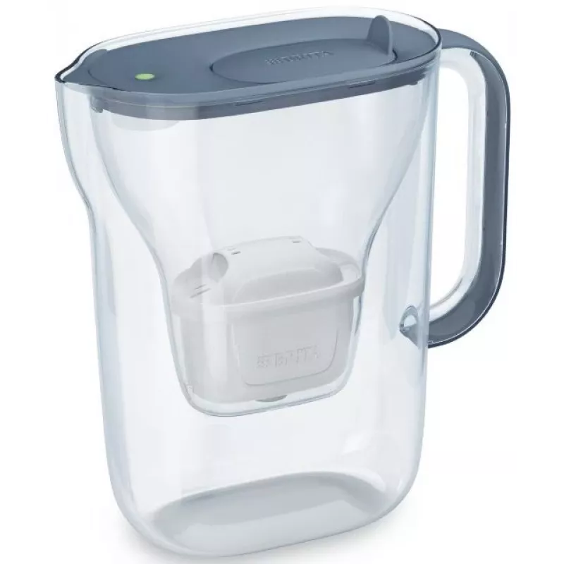 BRITA vandens filtro ąsotis Style Essential grafitas su 4 MAXTRA Pro filtrais, 2,4 L talpa, 1,4 L filtruoto vandens