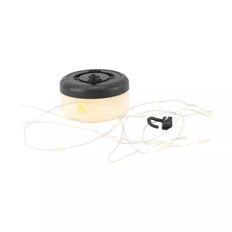 Šviestuvų virvutė RealPower 492880 LED šilta balta, maitinama baterijomis, 8 m, juoda