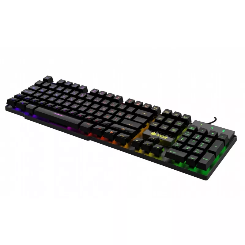 Incase Gaming Keyboard IKG-446 Regenbogen, RGB, vokiškas išdėstymas mažmeninė prekyba