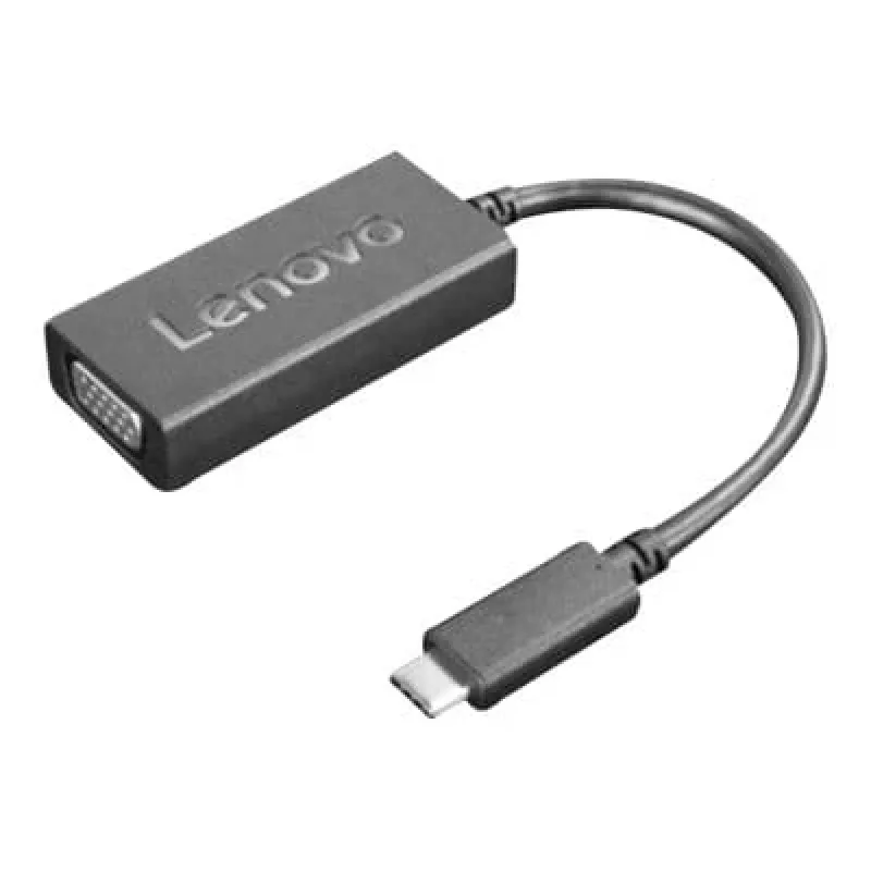 Lenovo 4X90M42956 vaizdo kabelio adapteris VGA (D-Sub) USB Type-C juodas