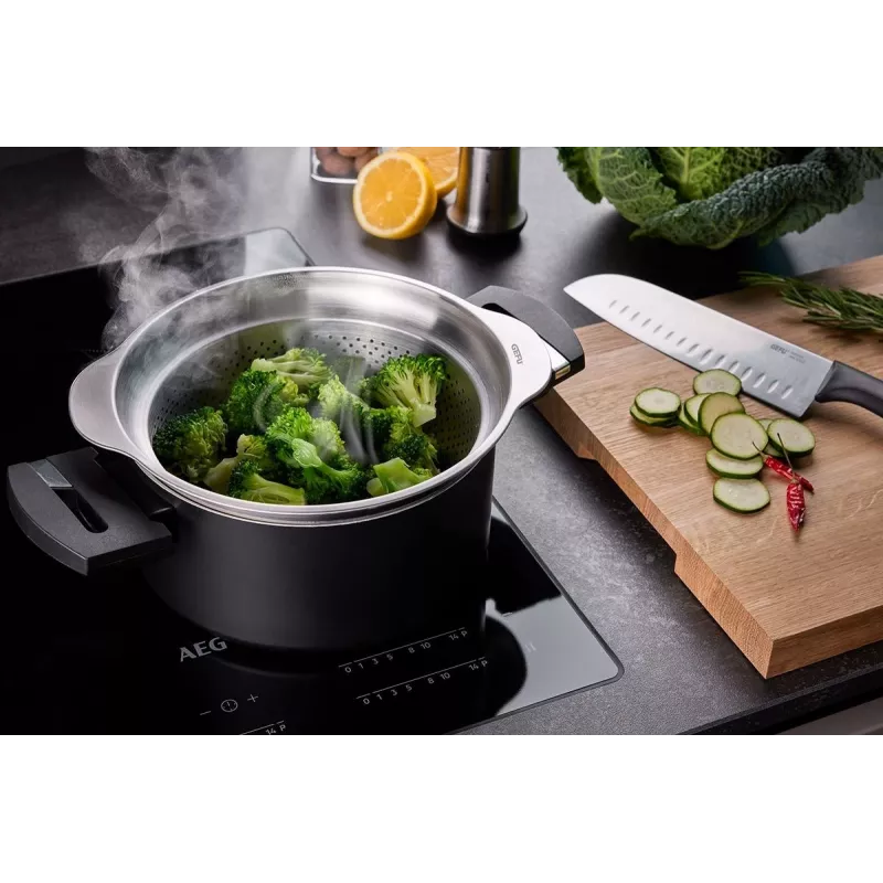 Strainer GEFU PREMIO G-28131, 23 cm nerūdijančio plieno virtuvinis sietelis