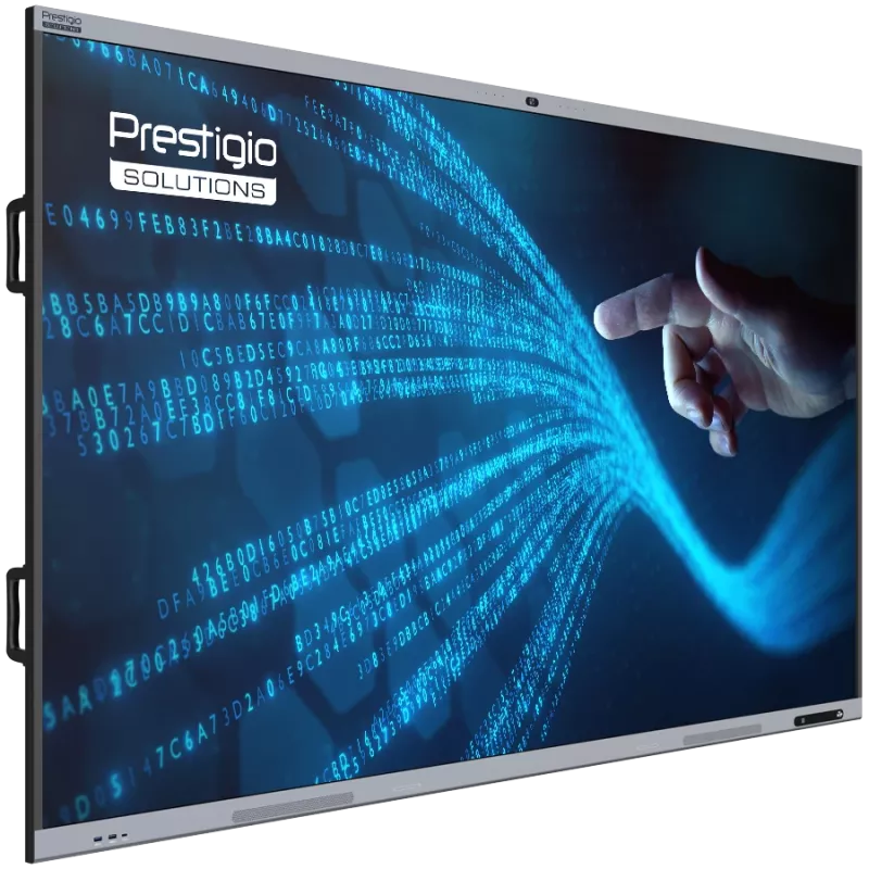 Interaktyvi lenta Prestigio Multiboard 65 col. Light+ Gen 2 — Android 13, Google EDLA, AI kamera, 16 GB RAM / 128 GB atminties
