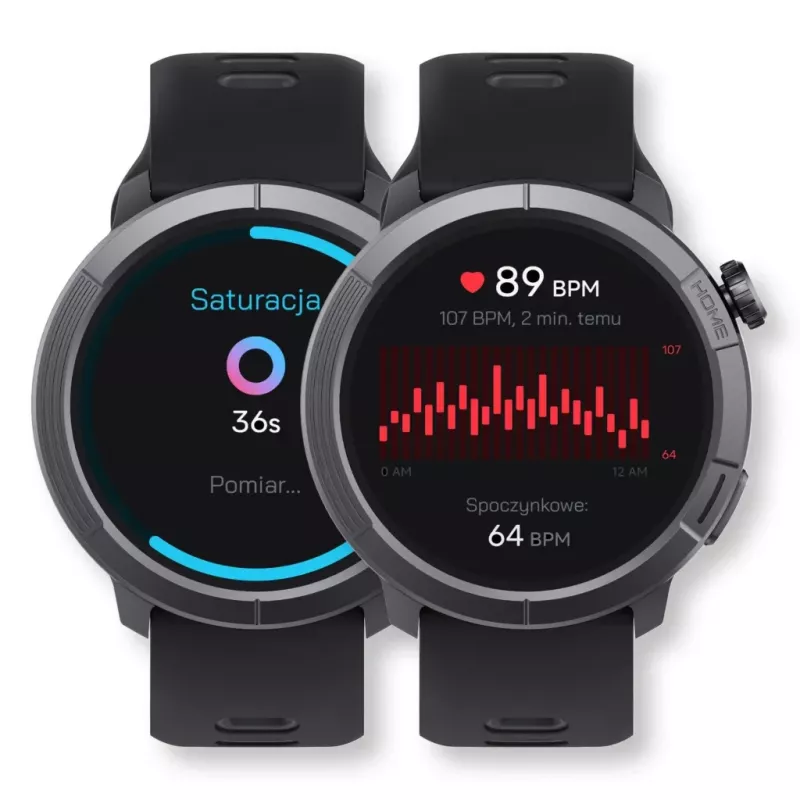 Stelio rankinis laikrodis STSWA102BT Activ Pro GPS 46 mm juodo titano korpusas