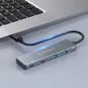 GRAUGEAR G-HUB2A2C-AC sąsajos šakotuvas USB 3.2 Gen 1 (3.1 Gen 1) Type-A + Type-C 5000 Mbit/s Sidabrinis