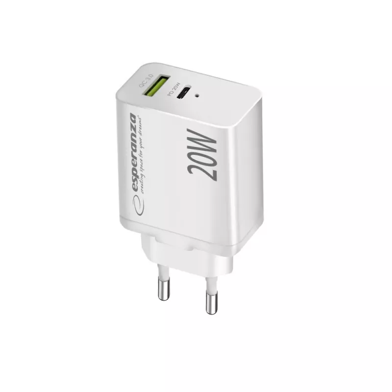 Esperanza EZC105W tinklo įkroviklis 20W Baltas