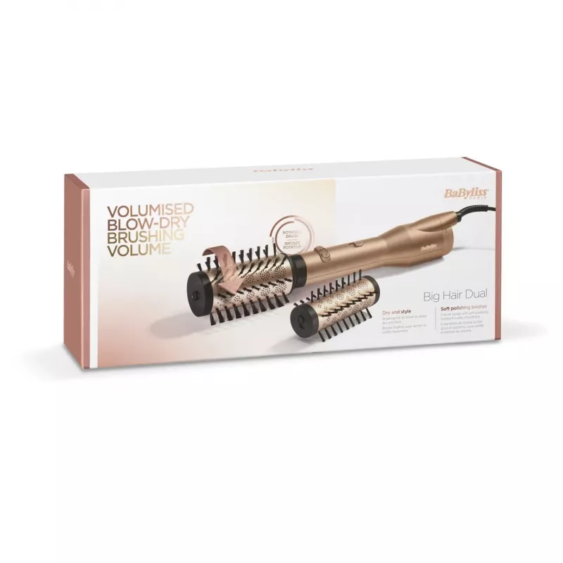 Plaukų džiovintuvas ir garbanojimo šepetys Babyliss AS952E, auksinis