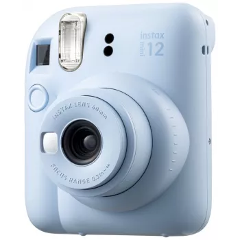 Fujifilm Instax Mini 12 mėlyna momentinė kamera – 86 x 54 mm nuotraukos, 60 mm židinio nuotolis, elektroninė sklendė