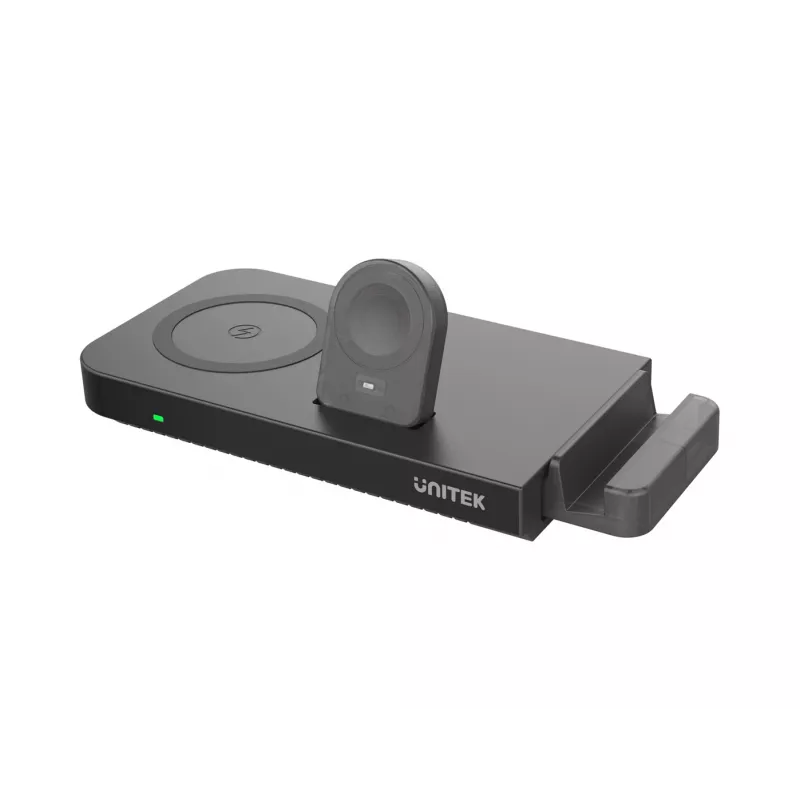 UNITEK MagMighty Combo 5 Ausinės Išmanusis telefonas Išmanusis laikrodis Juoda USB Belaidis įkrovimas Greitas įkrovimas
