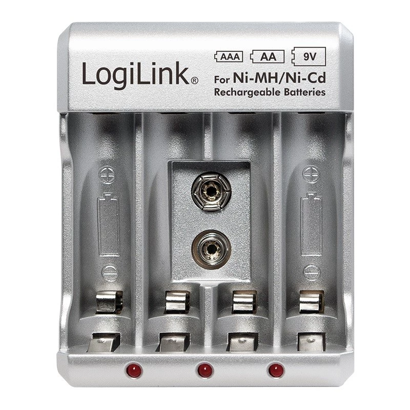 Baterijų įkroviklis, skirtas Ni-MH / Ni-Cd AA / AAA / 9V
