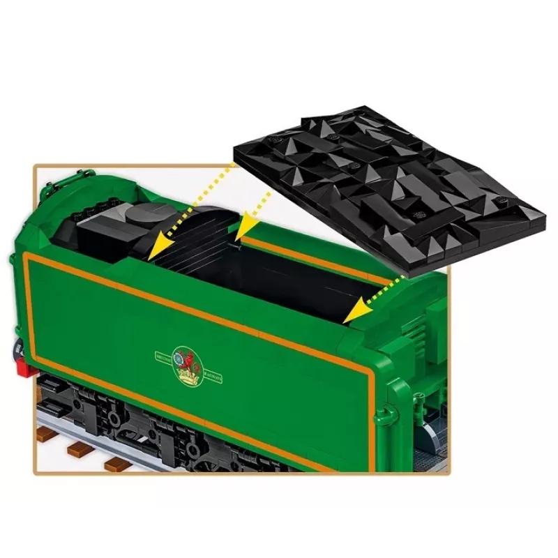 Cobi Building Blocks Train Flying Scotsman modelis COBI-6292 1:48 mastelio, konstruktorius