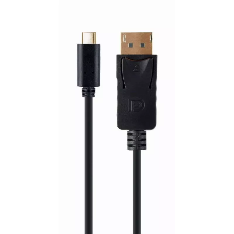 USB grafikos adapteris Gembird A-CM-DPM-01 su USB-C, palaiko iki 3840×2160, USB 2.0 / 3.2 Gen 2, juodas, 2 m laidas