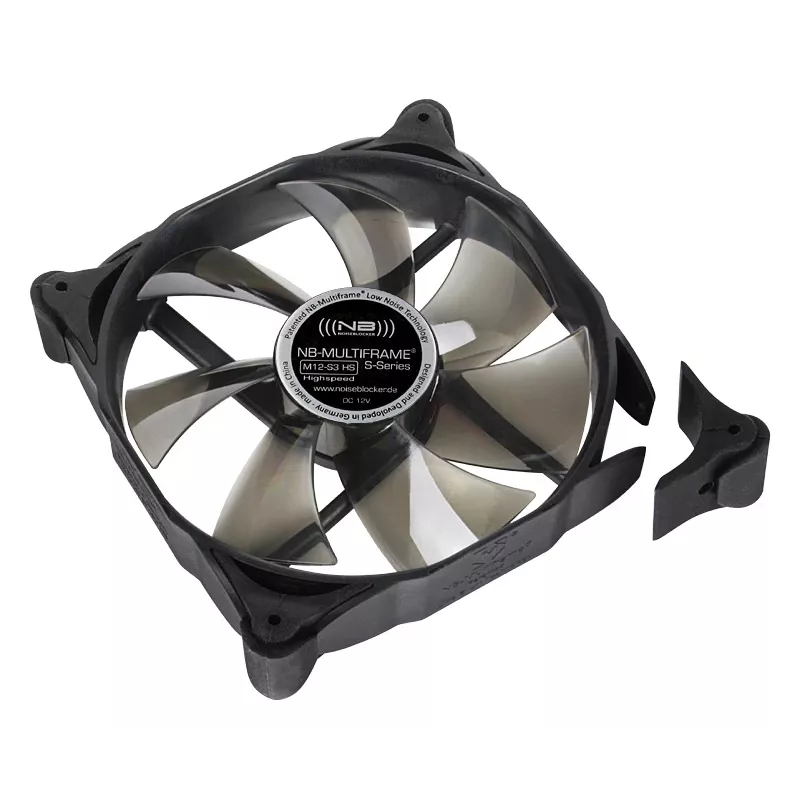 Ventiliatorius NoiseBlocker Multiframe M12-2 120 mm, 1800 RPM, 124 m³/h, 4,5 V, juodas