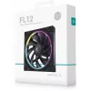 Korpuso ventiliatorius DeepCool FL12 120 mm, PWM, 500–2150 RPM, 55 CFM, 2.82 mmH2O, FDB, multi-LED, juodas