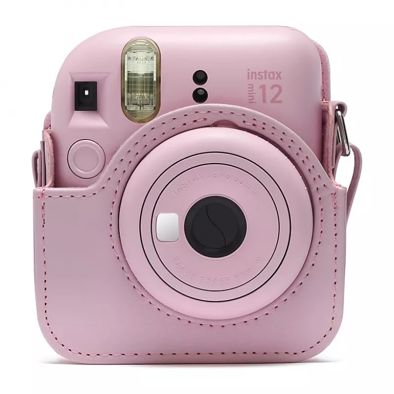 Kompaktiškas dėklas Fujifilm 4177084 rožinis, skirtas Instax Mini 12, su peties dirželiu