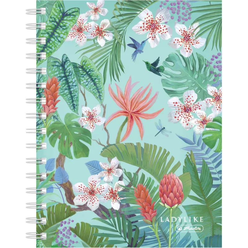 Rašymo sąsiuvinis Herlitz Ladylike Jungle A5 100 lapų žalias įvairiaspalvis