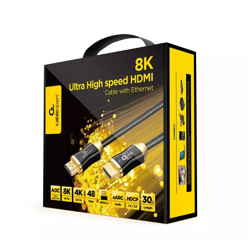 HDMI laidas Gembird CCBP-HDMI8K-AOC-30M 30m 48 Gbit/s Juodas