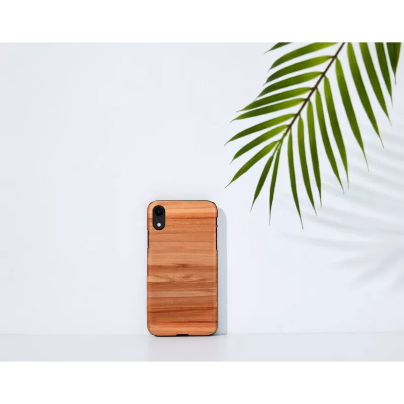 man and wood išmaniojo telefono dėklas iPhone XR — kapučino juodas, apsauginis dangtelis