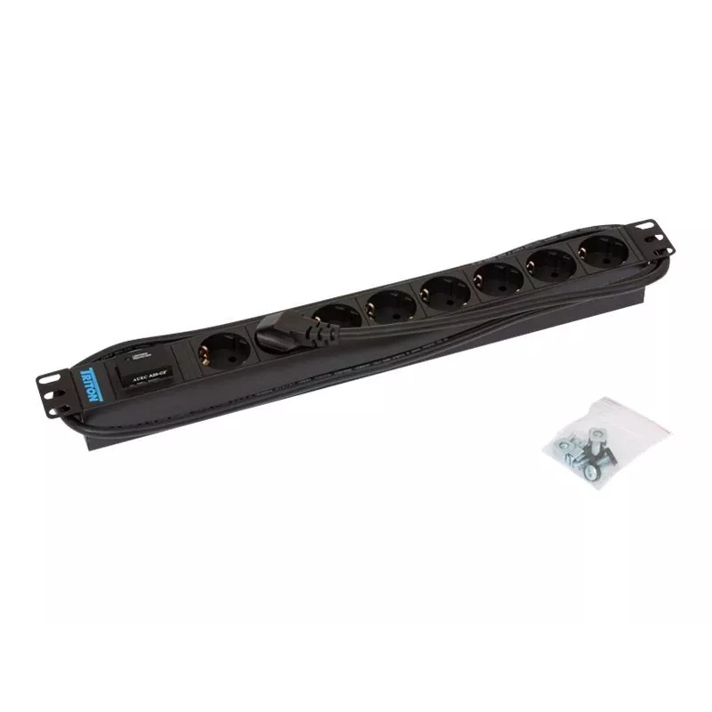 Viršįtampių ribotuvas Triton RAB-PD-X08-A1 Juodas 8 AC lizdai 230V 2m