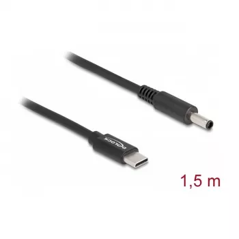 DeLOCK nešiojamojo kompiuterio įkrovimo laidas USB Type-C kištukas į Dell 4,5 x 3,0 mm kištuką 1,5 m 20 V
