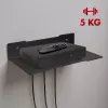 Wall shelf for decoder MACLEAN MC-122, steel, Juoda, max load 5 kg, hole spacing 219 mm