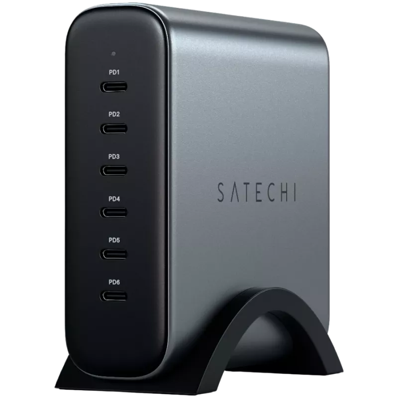 Vidinis įkroviklis Satechi ST-C200GM-EU Universalus Pilkas 6 USB Type-C prievadai