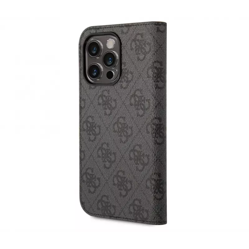 GUESS | Knyginis dėklas | Apple | iPhone 14 Pro Max | Guma/Silikonas | Juoda