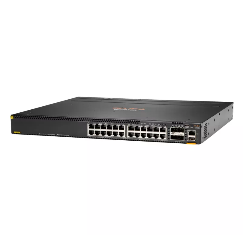 Valdomas komutatorius Aruba 6300M 24 prievadų 1GbE 4 klasės PoE ir 4 prievadų SFP56