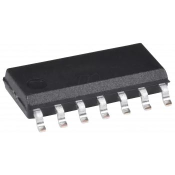 Step-down perjungimo reguliatorius Texas Instruments LM2574 M-ADJ — reguliuojama išėjimo įtampa 1,2–37 V, įėjimo įtampa 4–40 V, SO-14