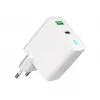 Alimentator Retea 220V GEMBIRD, Universalus, 1 X USB Type-C D 20W, 1 X USB-A 3.0 QC 18W, LED indikatorius, balta