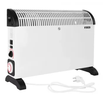 Konvekcinis elektrinis patalpų šildytuvas NOVEEN CH-6000 TIMER TURBO FAN 2000W 3 galios lygiai montuojamas ant sienos/grindų baltas
